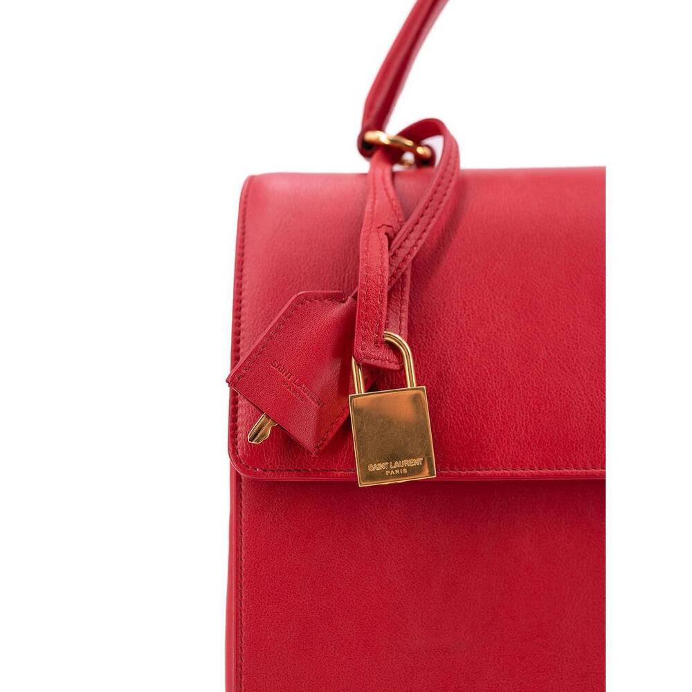 Saint Laurent Calfskin Medium Moujik Top Handle Bag Lipstick - Picture 8 of 12